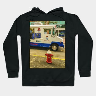 Ice Cream Truck Summer Street Hydrant Hoboken NJ Hoodie